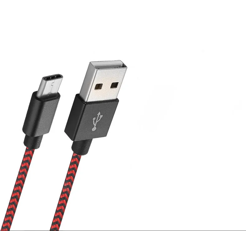 

Mobile phone data cable USB fast charge for Apple Android C-type nylon braided fast charging line