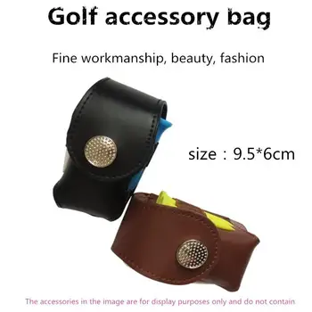 

Mounchain Portable Golf ball Small Waist Packing Bag Delicate Leather Golf Small Accessory Bag