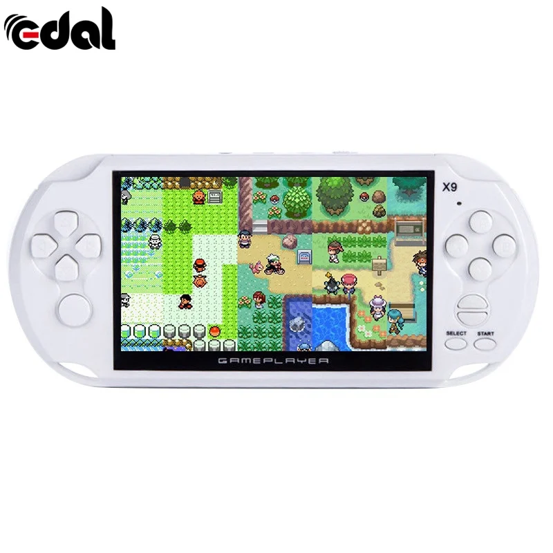 EDAL хороший подарок для детей X9-Rechargeable-5-0-inch-8G-Handheld-Retro-Game-Console-Video-MP3-Player-Camera - Цвет: Белый