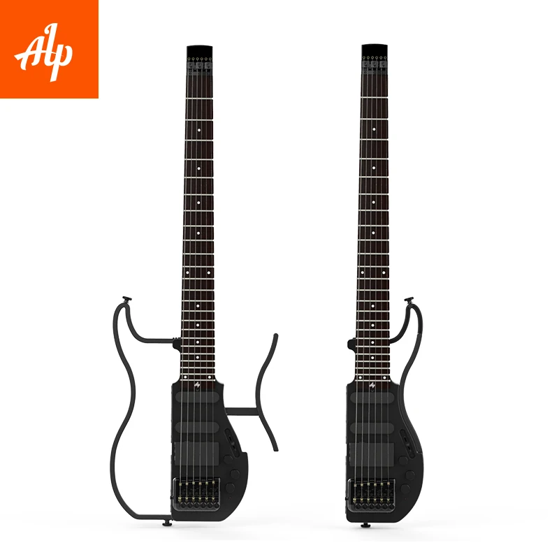 AD 80 ALP Headless Travel Electric Guitar with built in headphone amp full scale portable guitar
