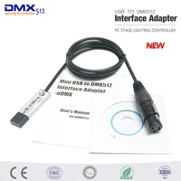 Акция! Светодио дный DMX512 компьютер PC Освещение сцены контроллер Диммер USB для DMX Интерфейс адаптер с CD - изображение