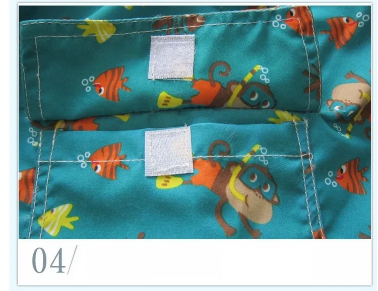 Summer children boys board shorts cartoon fish print boys shorts casual boys beach shorts multi color pattern (5)