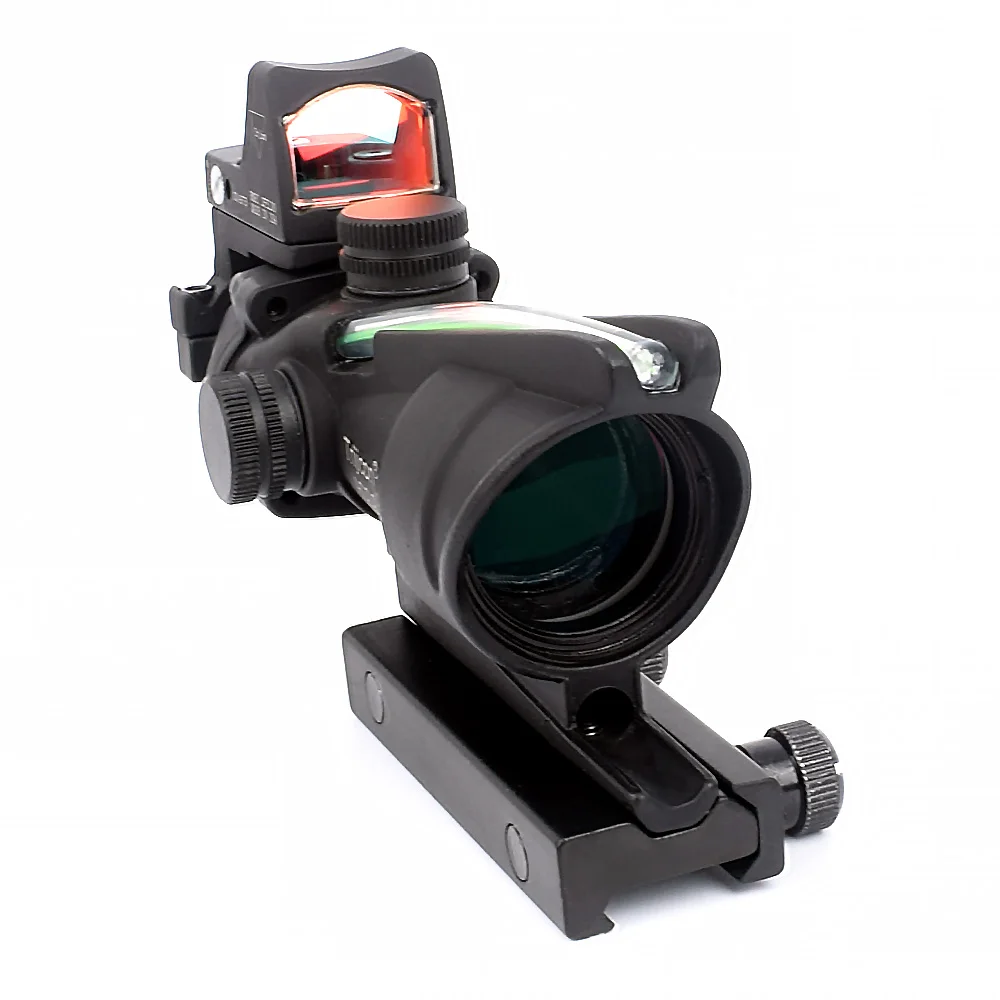 Оптический прицел WIPSON ACOG 4X32 оптический CAHEVRON сетка волоконно с красной подсветкой