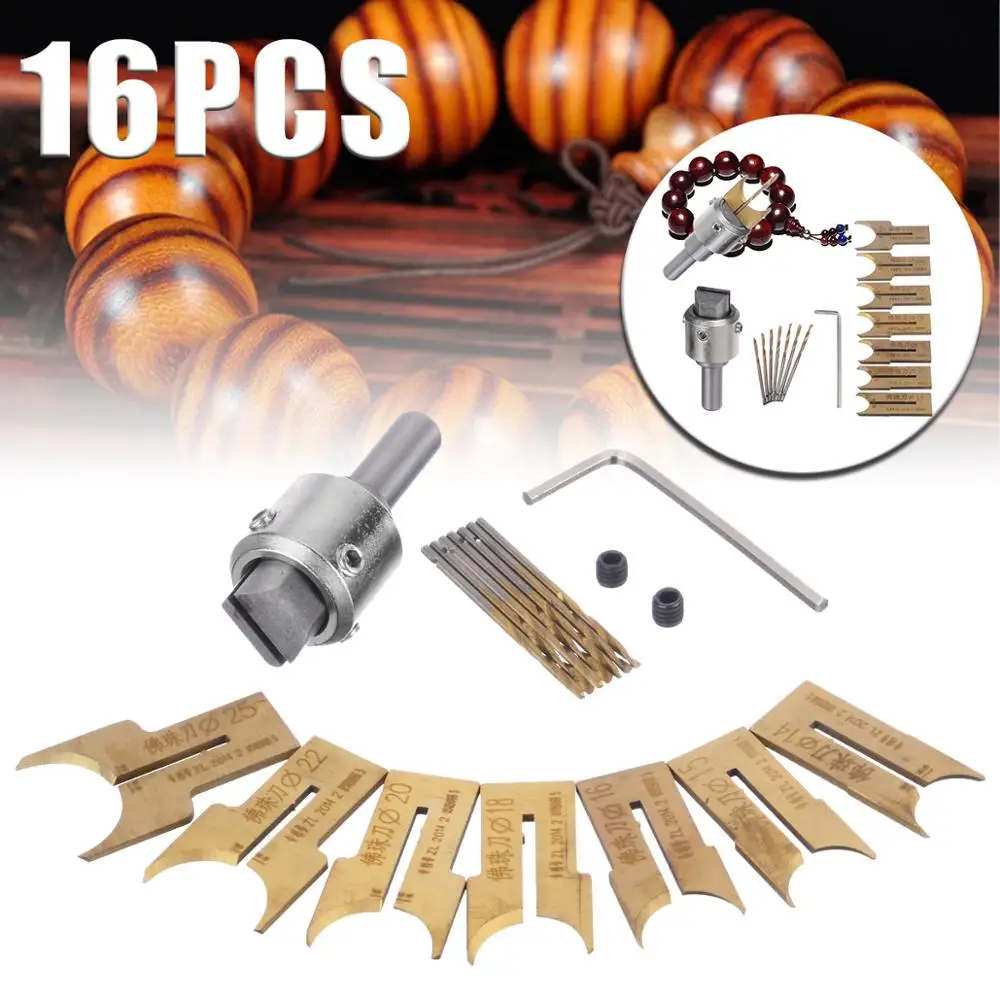 

16Pcs Carbide Ball Blade Drill Bits Woodworking Molding Tools 14 15 16 18 20 22 25mm