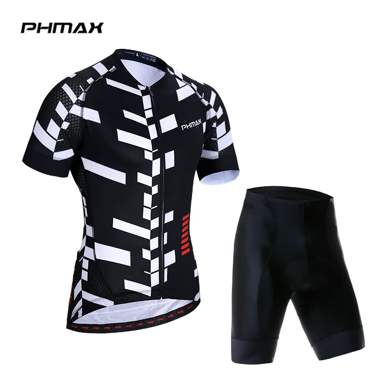 PHMAX Лето анти-УФ Велоспорт Джерси Набор Горный велосипед Велоспорт Спортивная Одежда MTB велосипед Велоспорт одежда костюм для мужчин - Цвет: Normal Cycling Set