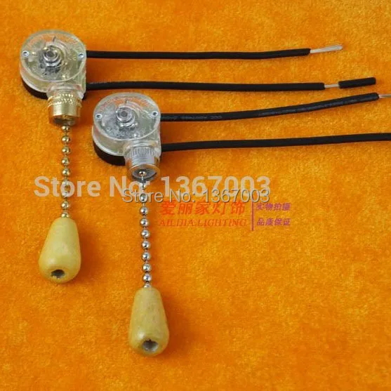 

1PCS 3A 110v/220v Universal Ceiling Fan Lamp Wall Light Replacement Retro Pull Chain Cord Switch 3A/250V 6A/125V