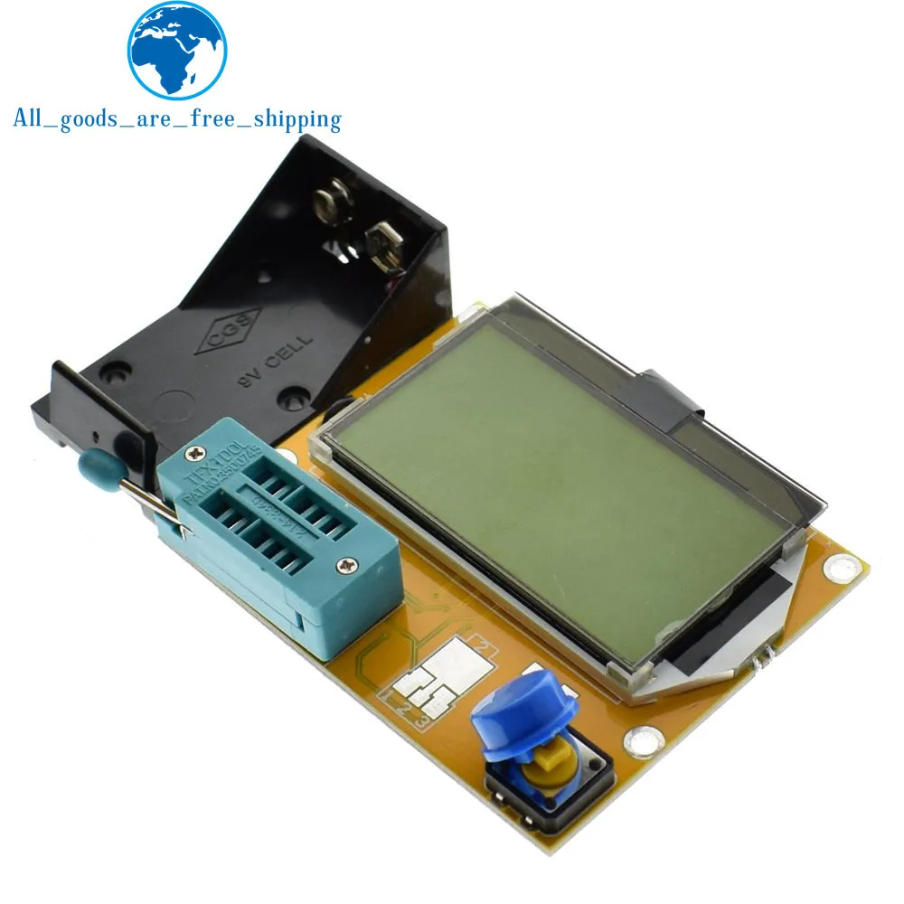 

ESR Meter Mega328 Transistor Tester Digital V2.68 ESR-T4 Diode Triode Capacitance MOS/PNP/NPN LCR 12864 LCD Screen Tester