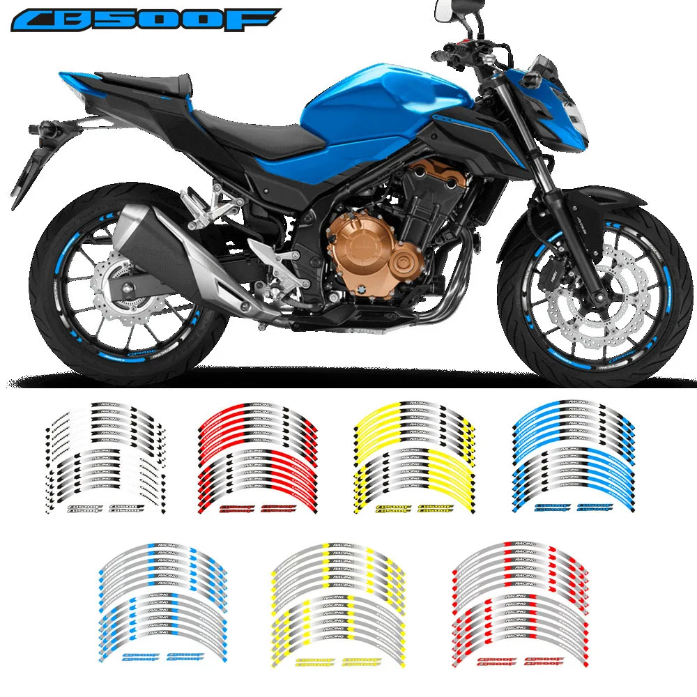

For Honda CB500F CB500X Exclusive Custom made Motorcycle Rim Wheel Decal Accessory Sticker Reflective waterproof sticker CB500