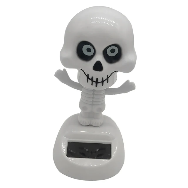 Adorable Dancing Skeleton Statue Figure, Plastic Bobbleheads Doll, Nodding Figure Doll Toy Home Office Car Dashboard Ornament 5