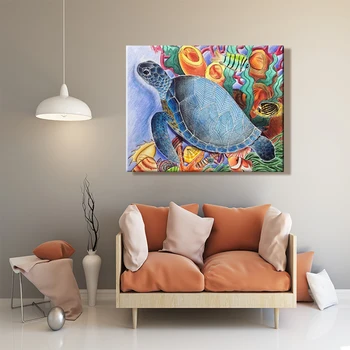 

paint by number art painting by numbers Be riotous with colour Dolphin Tortoise Elephant Artwork Animal manual Fill