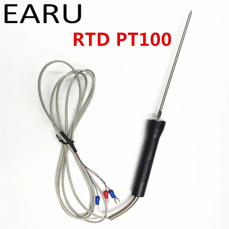 Rtd Pt100 3mm Diameter Sharp Thermocouple Probe Sensor Suhu Dengan Pegangan Untuk Mengukur Daging Oven Bbq Barbekyu Somker Dapur Temperature Sensor Probe Temperaturept100 3mm Aliexpress