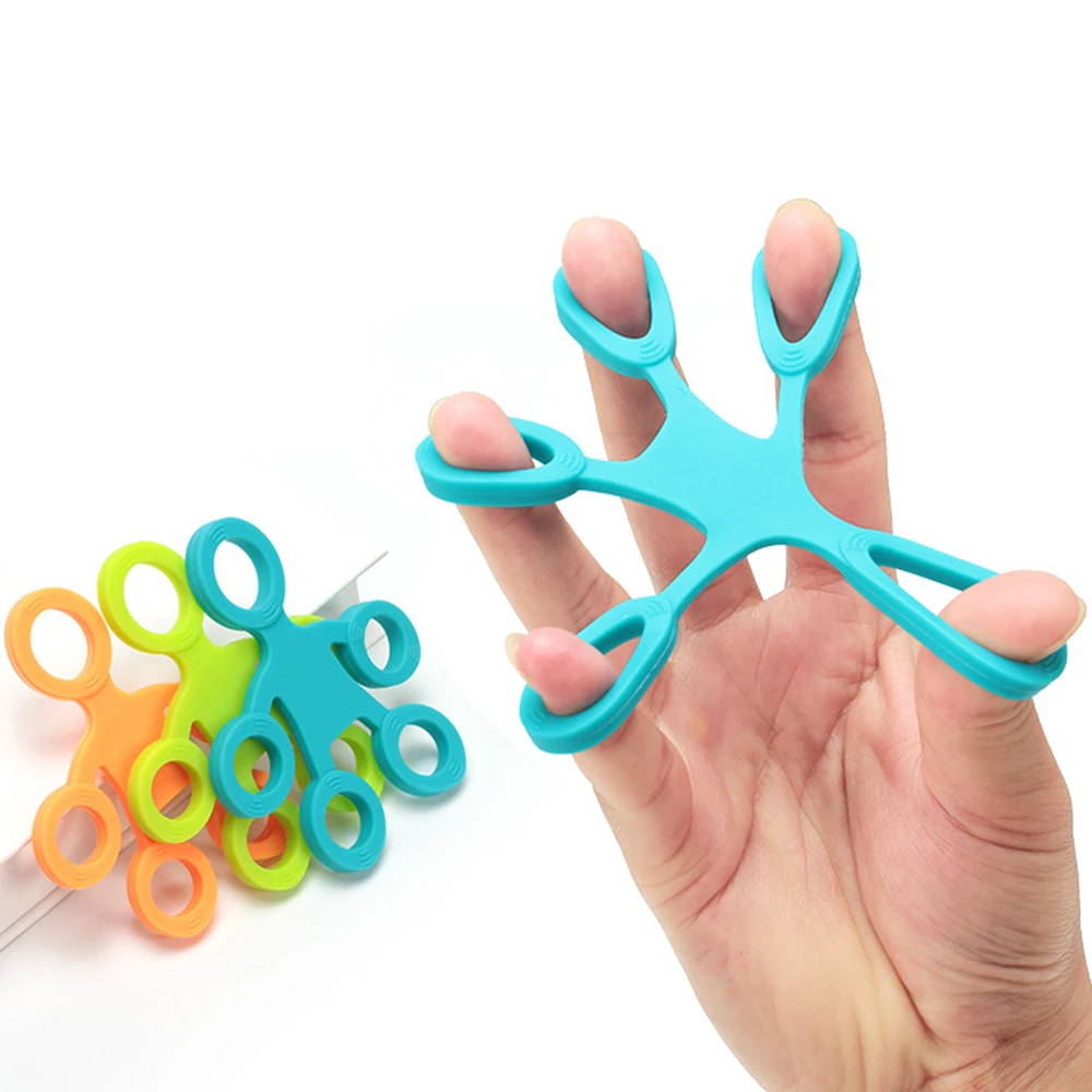 

1 Pcs Finger Gripper Resistance Bands Finger Stretcher Silicone Hand Exerciser Grip Strength Wrist Trainer Fitness Tools