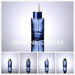 30 мл прозрачный синий стеклянный флакон-капельница с сывороткой/эмульсия/Сущность/эфирное масло/жидкость/вода капельницы косметической