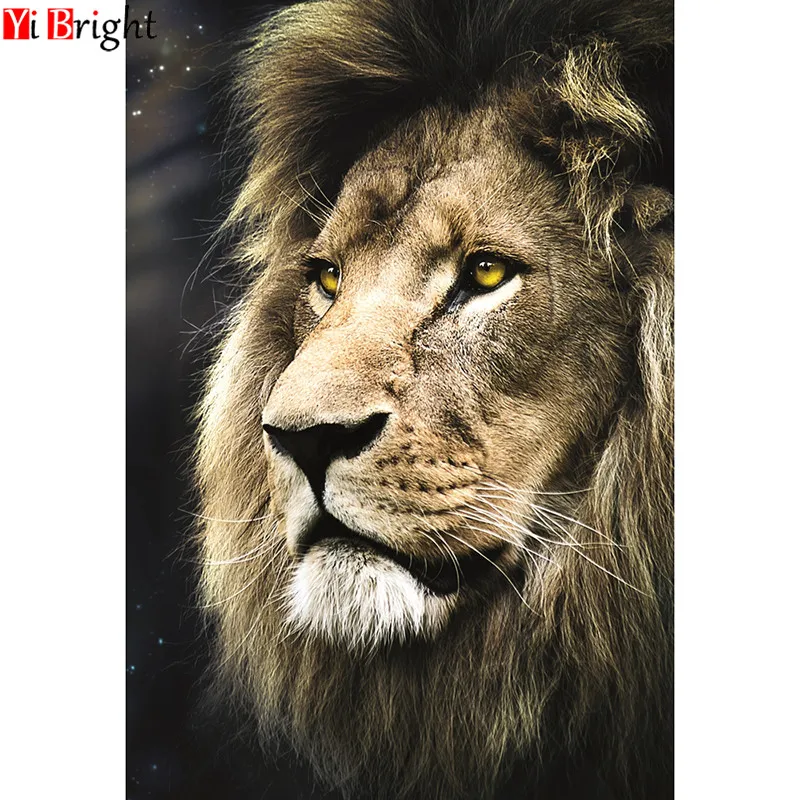

5D DIY Full Square Diamond Painting Animal lion 3D Diamond Embroidery Rhinestone Mosaic Home animal Decoration ZKY