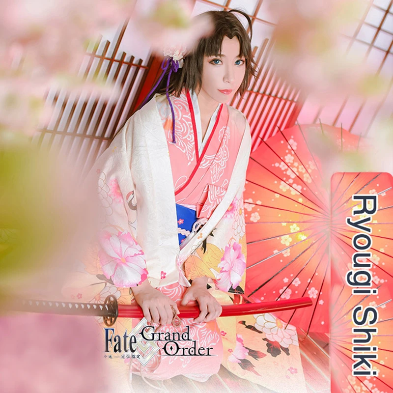 Fate Grand Order Okita Souji FGO кимоно Косплей Костюм Полный комплект Женский костюм COSPLAYONSEN |
