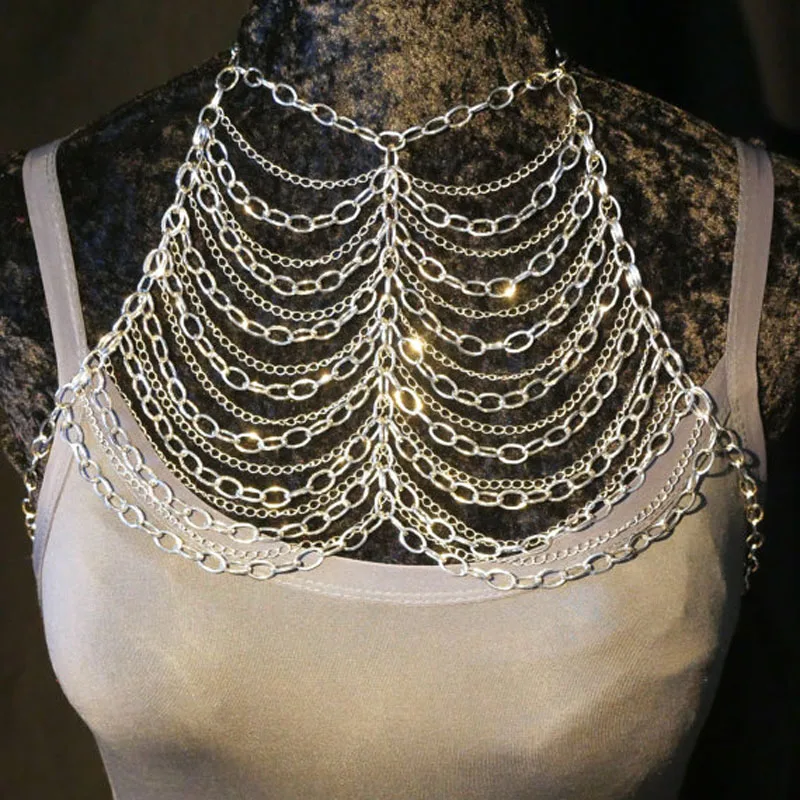 New Women Jewelry Accessories Sexy Chest Chain Water Drop Tassel