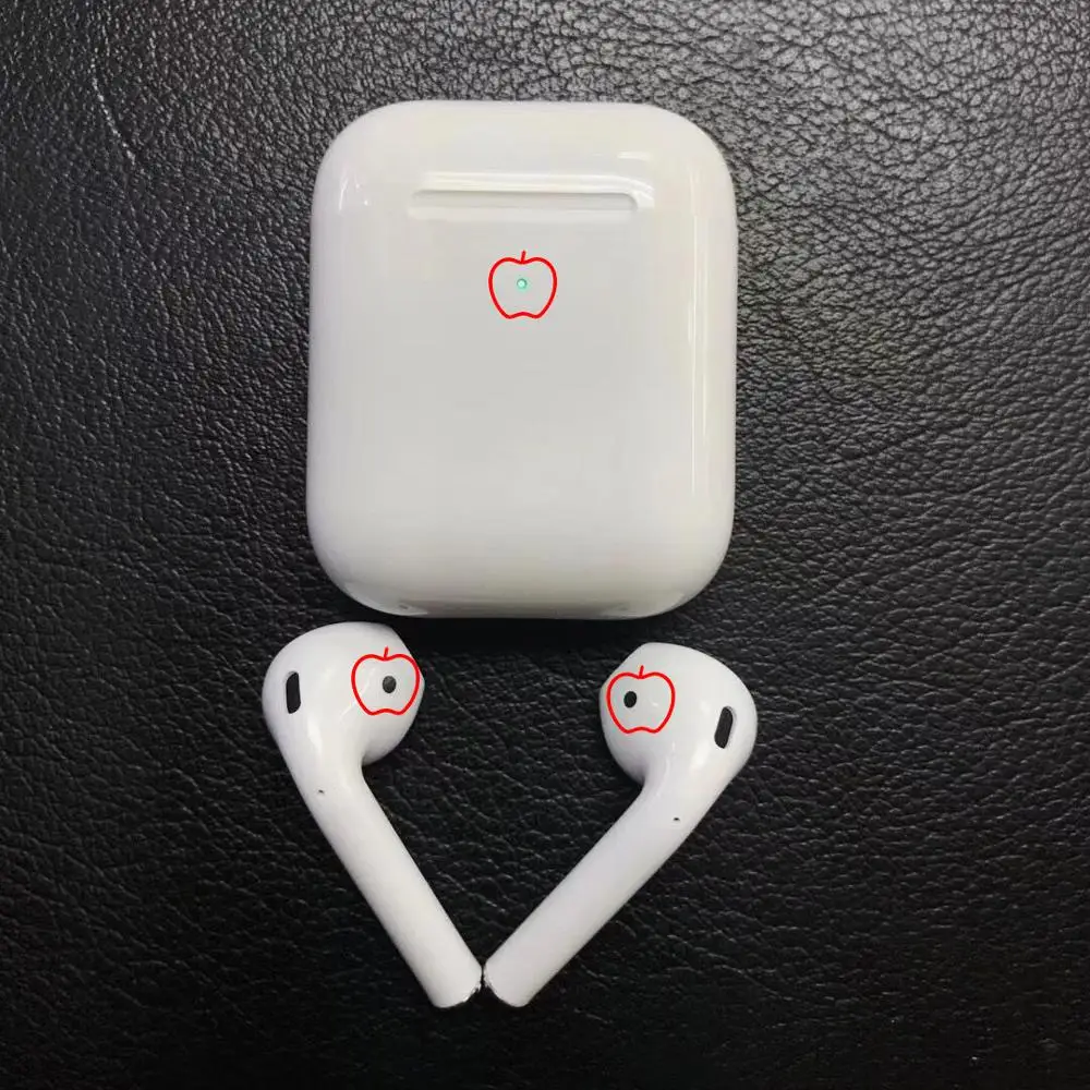 

wireless charging,real battery display,touch function,activate siri,5 code,size 1:1 New ar Air 2 pods MX Animated pop-up window