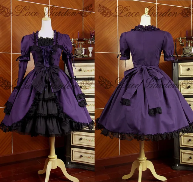Dark Purple and Black Dress