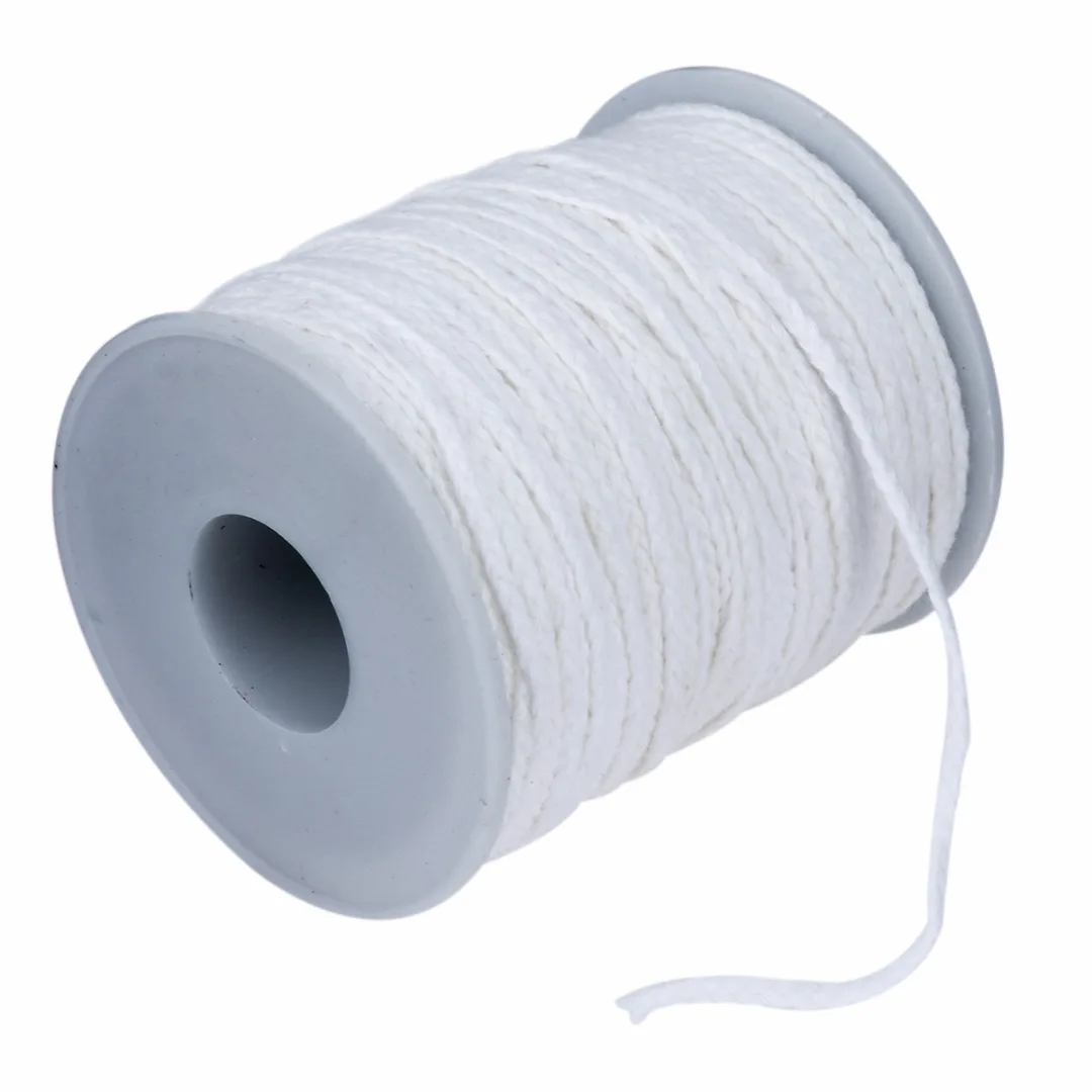 1Set Spool of Cotton Square Braid Candle Wicks 2.5mm Width Flat Wick DIY Household Core Candle Making Supplies