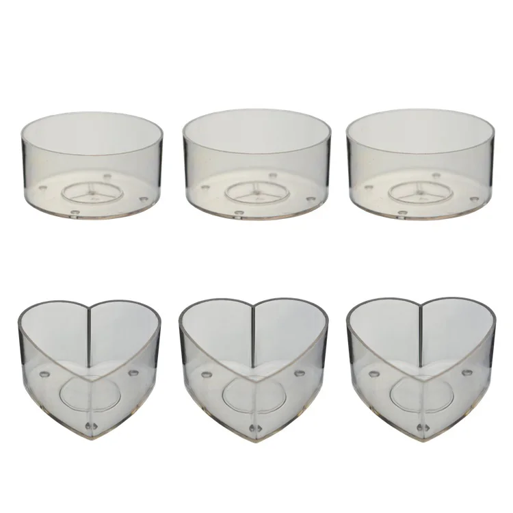 Новые 6 DIY Свечи акриловые пустые чашки домашние ароматические свечи прозрачные мини контейнеры ручной работы воск для ароматерапии форма для свечей