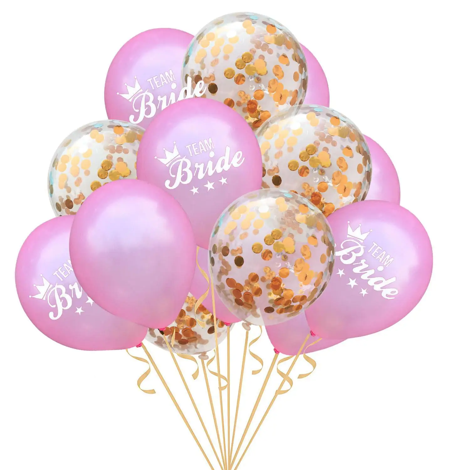 Свадебные украшения 15 шт. 12 дюймов розовый Фламинго Команда Невесты конфетти шары воздушный шар курица вечерние аксессуары для детского душа Декор 15 - Цвет: D