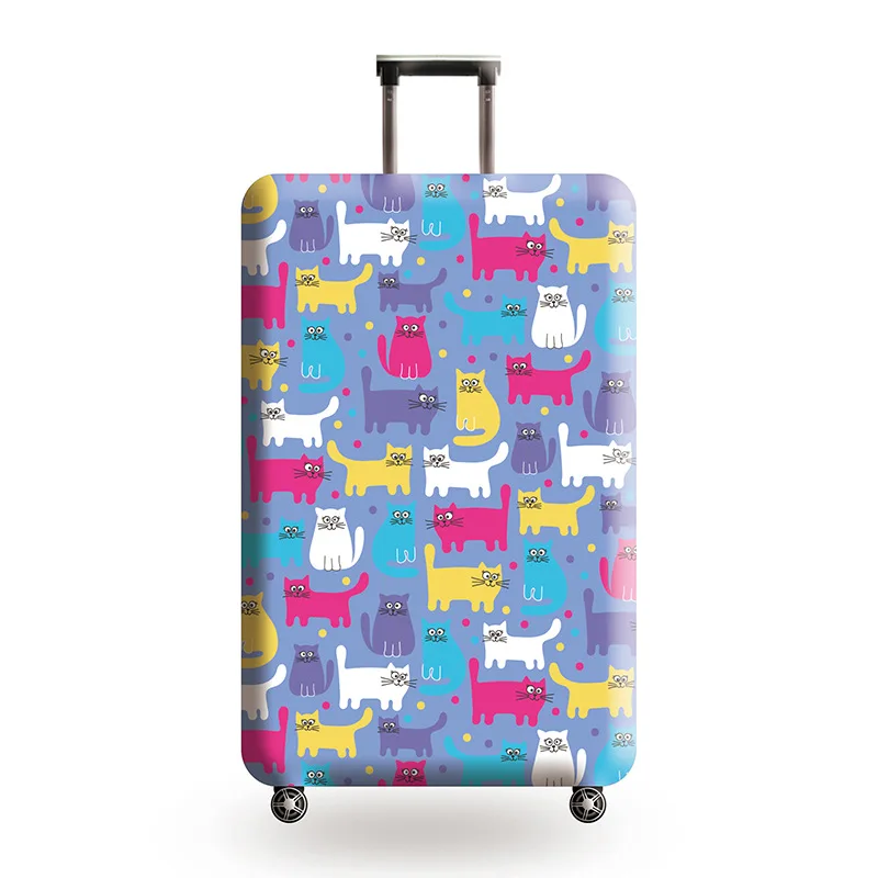 JULY'S SONG New Suitcase Elastic Dust Cover Luggage Case for 18~32 inch Password Box Trolley Case Cat Pattern Protective Cover