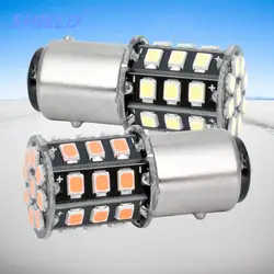 2 шт. 1157 BAY15D P21/5 W 33 SMD 2835 Светодиодный красный, Белый автомобиля габаритные огни 21/5 W стоп-сигналы противотуманные Автомобильные фары