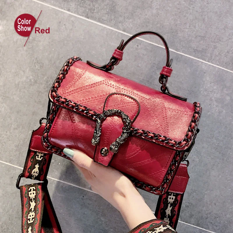 Dionysian сумки для женщин из искусственной кожи с клапаном для девочек женские сумки-мессенджеры роскошные сумки женские сумки дизайнерские женские сумочки для женщин - Цвет: Красный