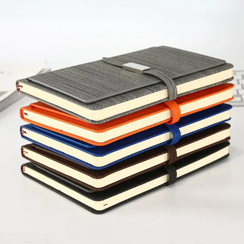 

Business notepad A5 notebook stationery clip inserted card position hand journal book diary book can be thickened and customized