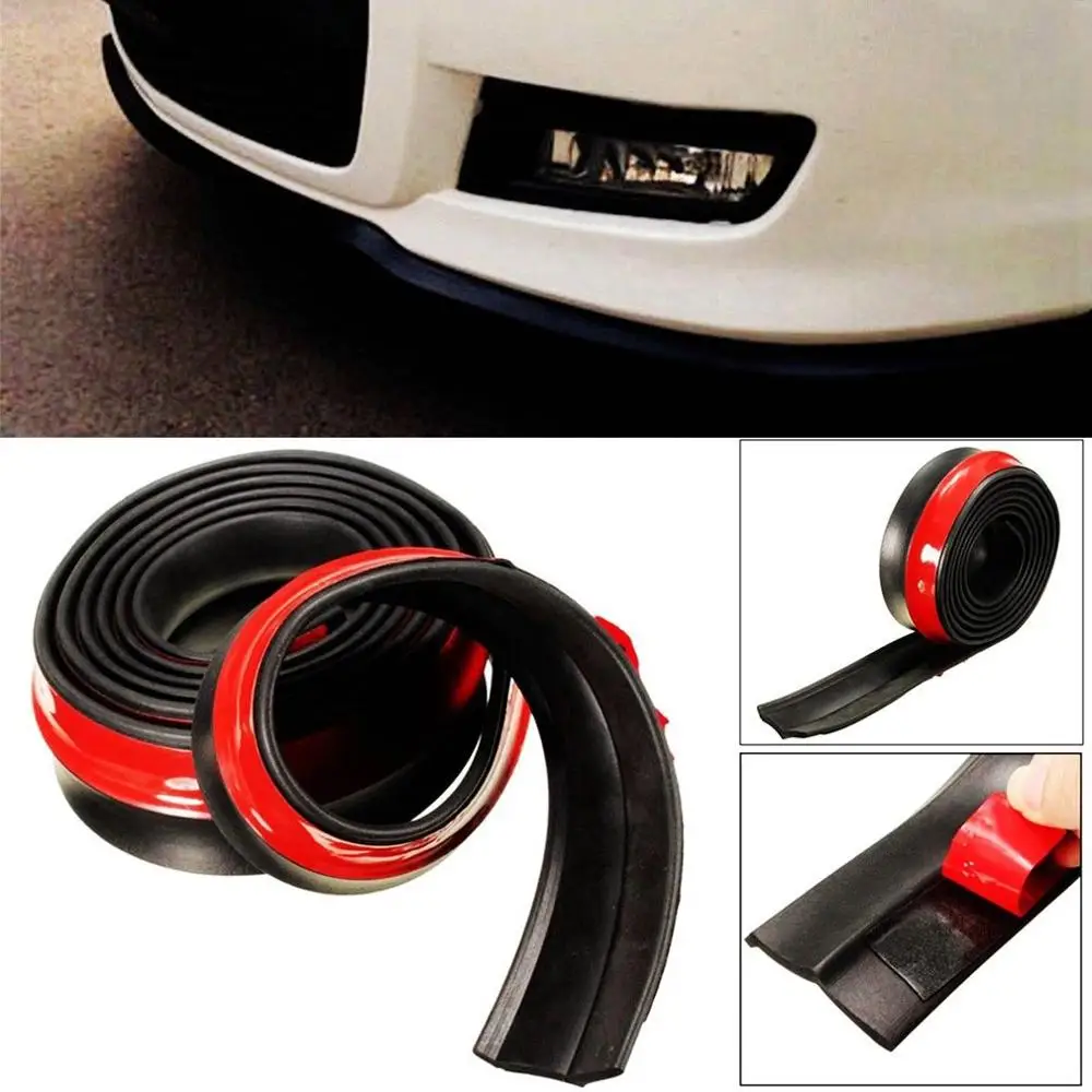 Car Protector Front Bumper Lip Spoiler Car Sticker Rubber Splitter Auto Body Guard Skirt Cover Car Accessories