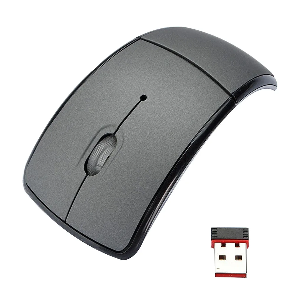 Складная беспроводная компьютерная мышь Arc Touch 2,4G тонкая оптическая игровая складная мышь с usb-приемником для ПК и ноутбука - Цвет: NO.7