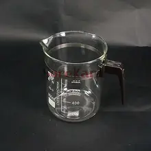 800 мл пластиковый стакан с ручкой, химический лабораторный боросиликатный прозрачный стеклянный стакан с носиком