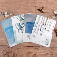 Ветер в моем родном городе 24 с буквами на листе бумага+ 12 шт. конверты акварельные буквы pad набор бумага для письма офисные и школьные принадлежности