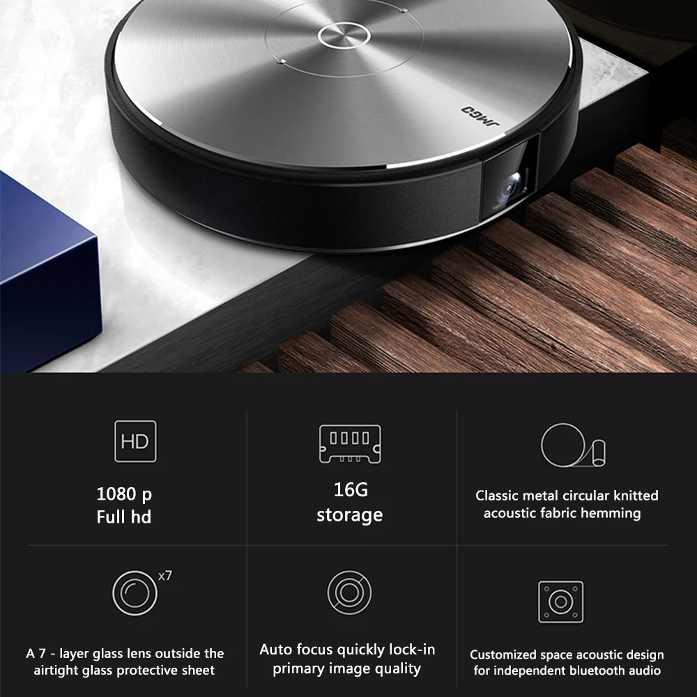 JmGO N7L Mini Projector Full Led 1980x1080 Home Theater 3D 1080P 300 inch Bluetooth android Projetor WIFI DLP Proyector Beamer JmGO N7L Mini Projector Full Led 1980x1080 Home Theater 3D 1080P 300 inch Bluetooth android Projetor WIFI DLP Proyector Beamer