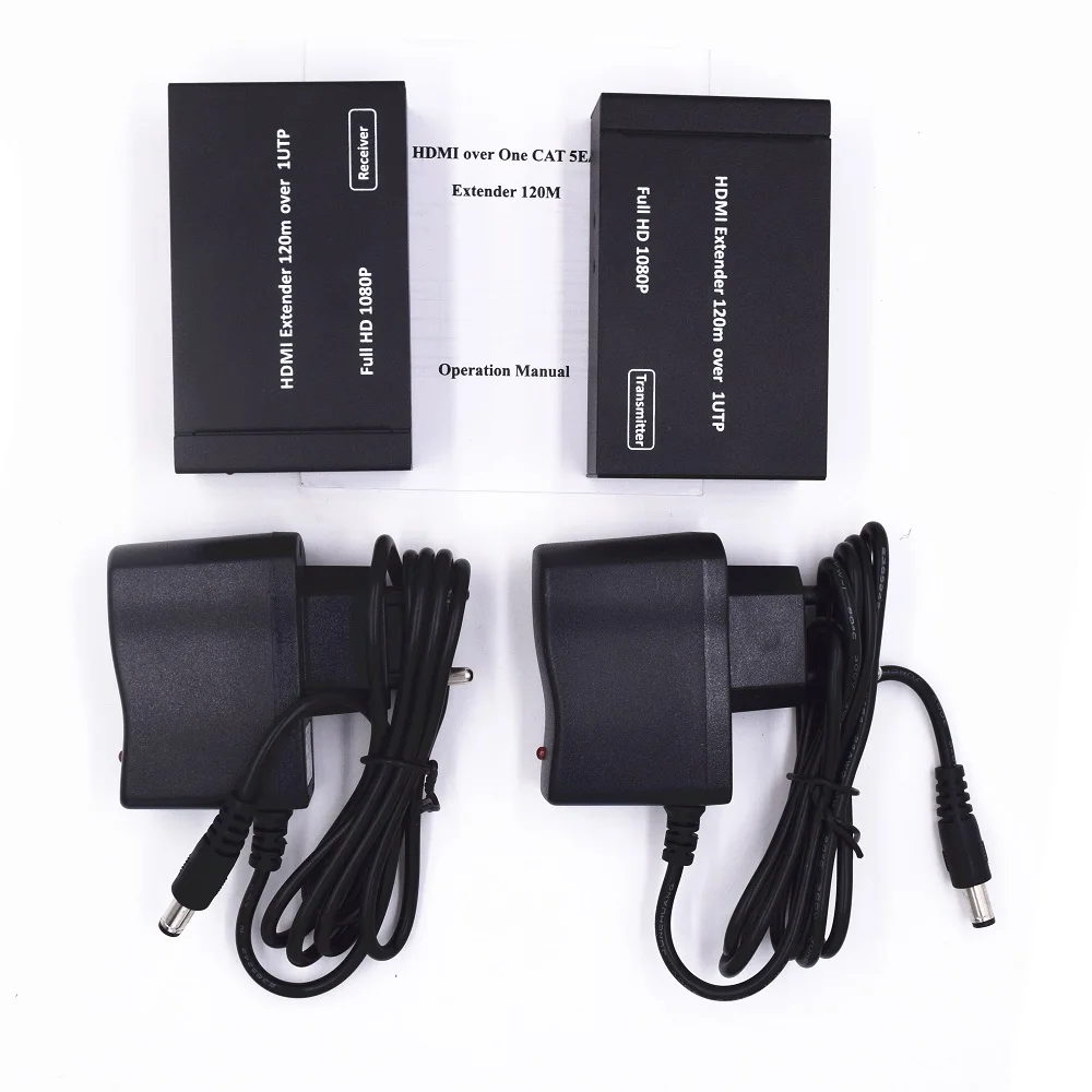 

High-Definition 1080P HDMI Extender Over Single CAT5e/CAT6 120m UTP Cables HDMI Splitter Transmitter Receiver