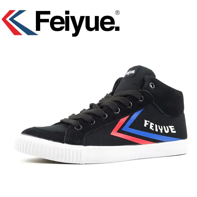 Feiyue высокие черные кроссовки Knight Классическая обувь боевых искусств занятий тхэквондо ушу и рисунком «кунг-фу»; мягкая удобная обувь - Цвет: Лаванда