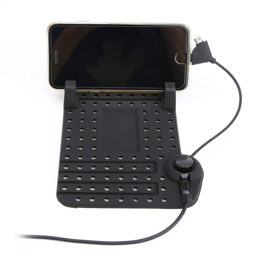 Multi function font b Car b font Mobile Phone Holder Dashboard Stand USB Mount Charger Cradle