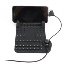Multi-function Car Mobile Phone Holder Dashboard Stand USB Mount Charger Cradle Non-Slip Pad for iPhone 5s 6 Samsung Tablet GPS
