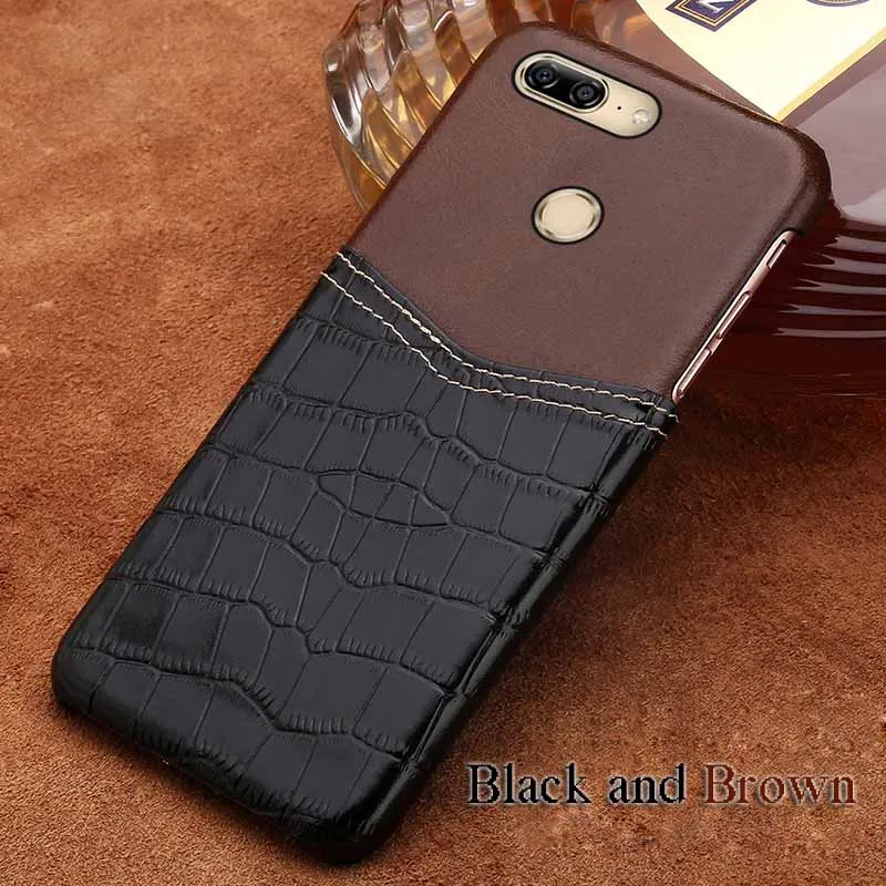 Black-Brown Wangcangli бренд чехол для телефона с узором «крокодиловая кожа» и воск кожа смешанный цвет Половина пакета телефона чехол для Gionee M7 таможенное оформление - Цвет: Black-Brown