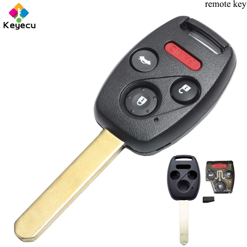 KEYECU Replacement Remote Control Car Key 3 1/ 4 Button & 433MHz Frequency & ID46 Chip FOB for