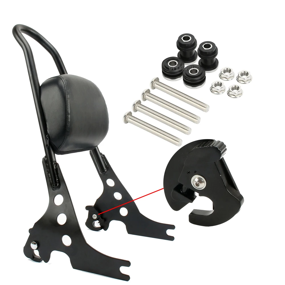 Fits For Harley Sportster XL883 XL1200 XL 1200 883 Motorcycle Black Passenger Backrest Sissy Bar Cushion