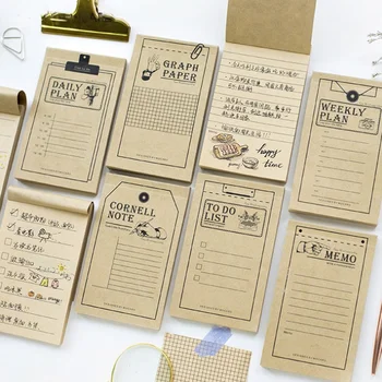 

1 Pcs/set Creative Vintage Kraft paper weekly plan notebook diary book memo notepad kawaii stationery school supplies