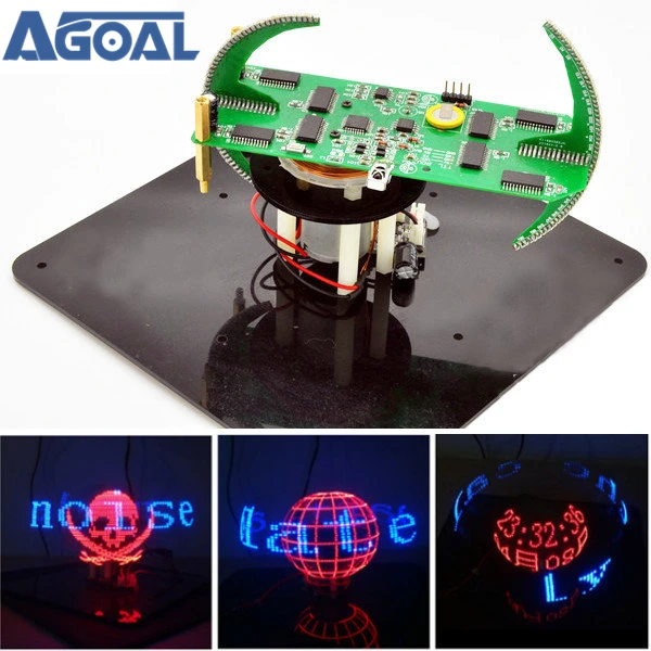 

DIY Biaxial Spherical Rotating LED Kit Creative POV Soldering Training Kit