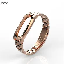 JPGIF mi joas нержавеющая ремешок на запястье, наручные часы металлический браслет для Xiaomi mi Band 2 сменный ремешок для наручных часов Band 30MAY0