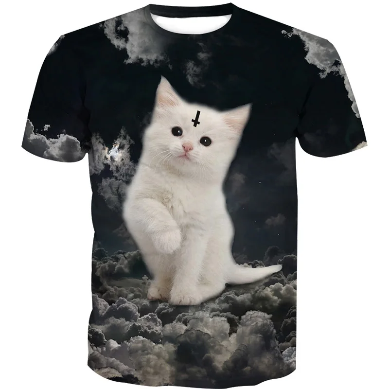 2018 3D принт с животными футболка Для мужчин longsleeve Лето футболки маленьких сатана