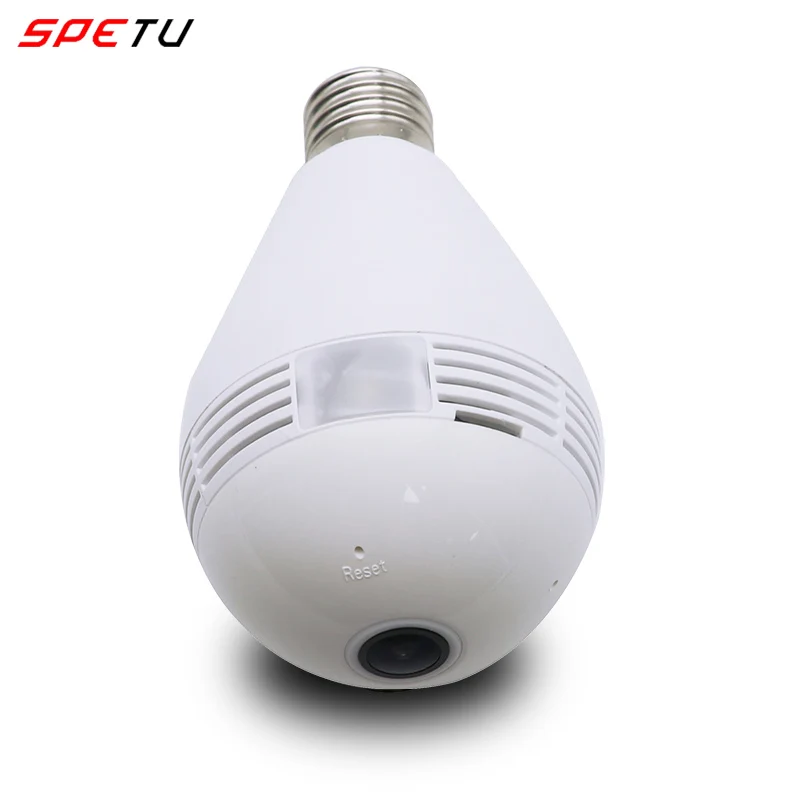 Smart Wireless IP Camera WiFi Home Panoramic Fisheye Surveillance CCTV Camera 1.3MP 960P 360 Full Degree View Angle Lamp Light