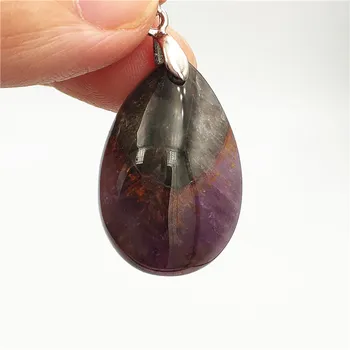 

Genuine Natural Canada Auralite 23 Necklace Pendant Gemstone Anniversary Love Gift 29x19x10mm Crystal Water Drop Pendant Jewelry