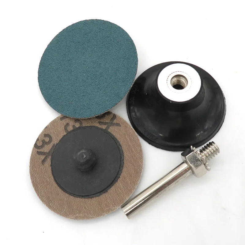 1PC 2Inch 50MM Roll Lock Sanding Disc Holder 6MM shank + 10PCS Quick