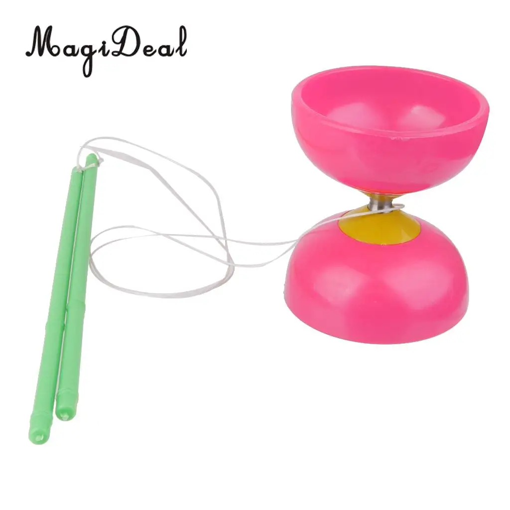 MagiDeal Rubber 5-Bearing Diabolo With Handsticks & String Juggling Toy for Professionals Beginners Children Adult Classic Toy