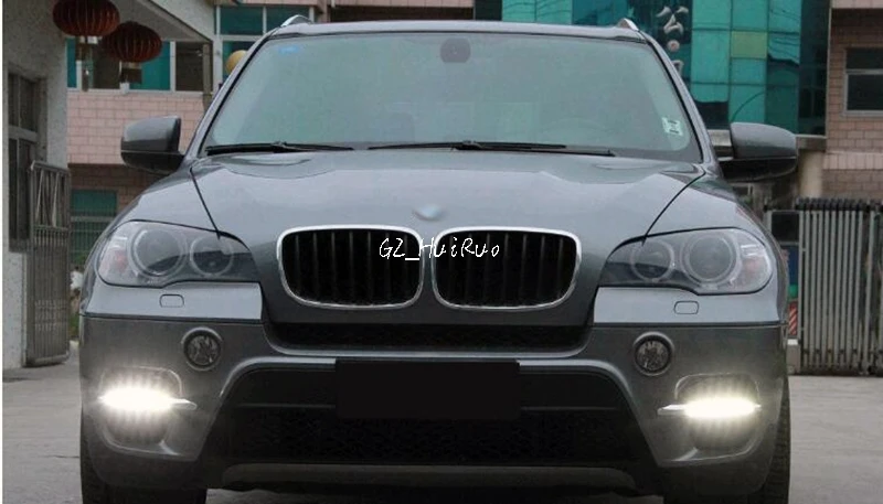 Светодиодный светильник дневного света для BMW X5 E70 для вождения противотуманных фар DRL 2011 2012 2013